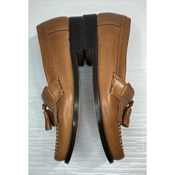 G. H. Bass Men’s Jeremy Loafers Shoes Light Brown Tan Slip On Kiltie Tassel 9D - Picture 9 of 11